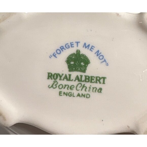 Royal Albert Bone China Forget-Me-Not Creamer Sugar Bowl Tea Cup Snack Plate Set - Picture 16 of 16